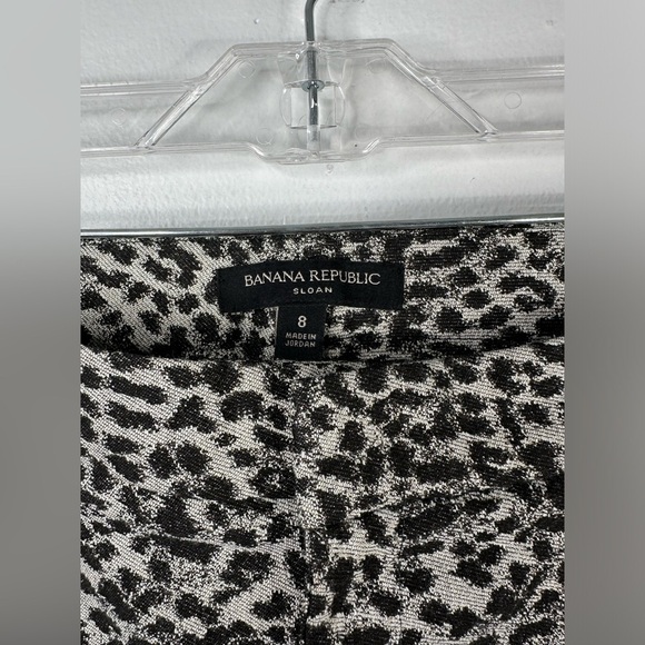 Banana Republic Sloan Metallic Leopard Print Pants Slimming Ankle Crop 8 #510213 - Picture 8 of 11